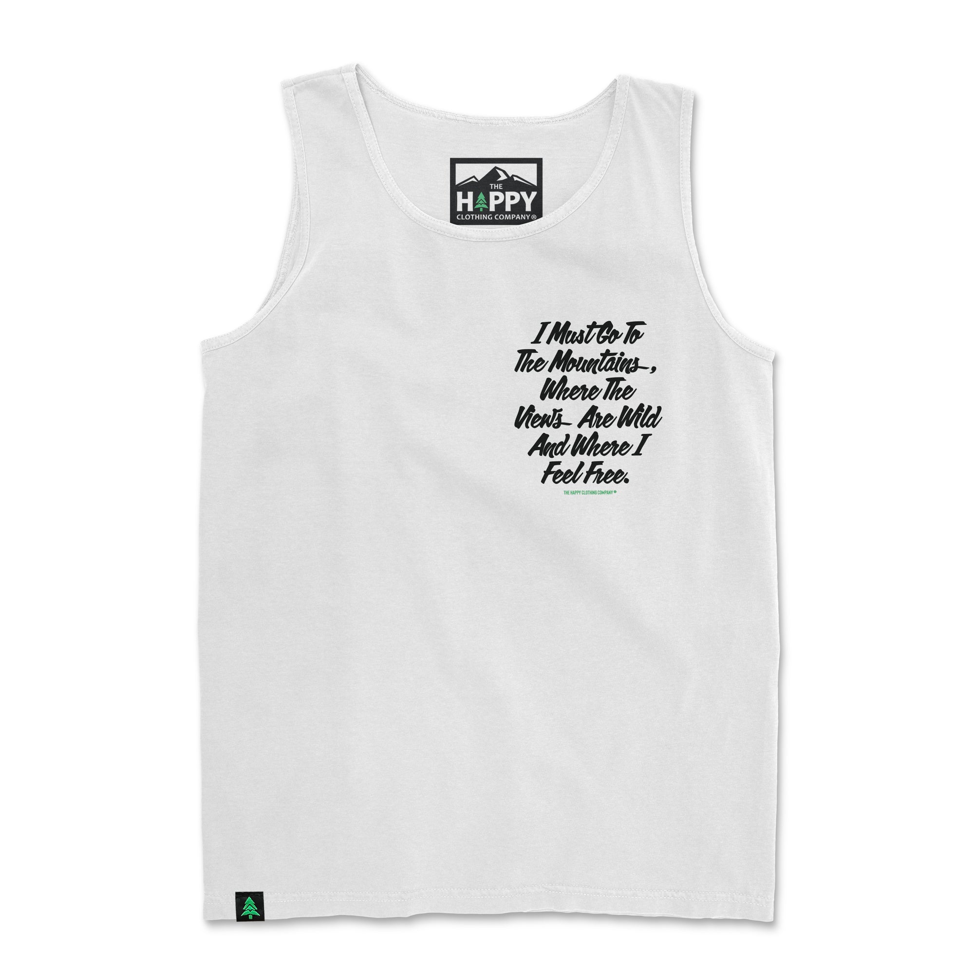 I Must Go To The Mountains Script Nature-Dyed Tank