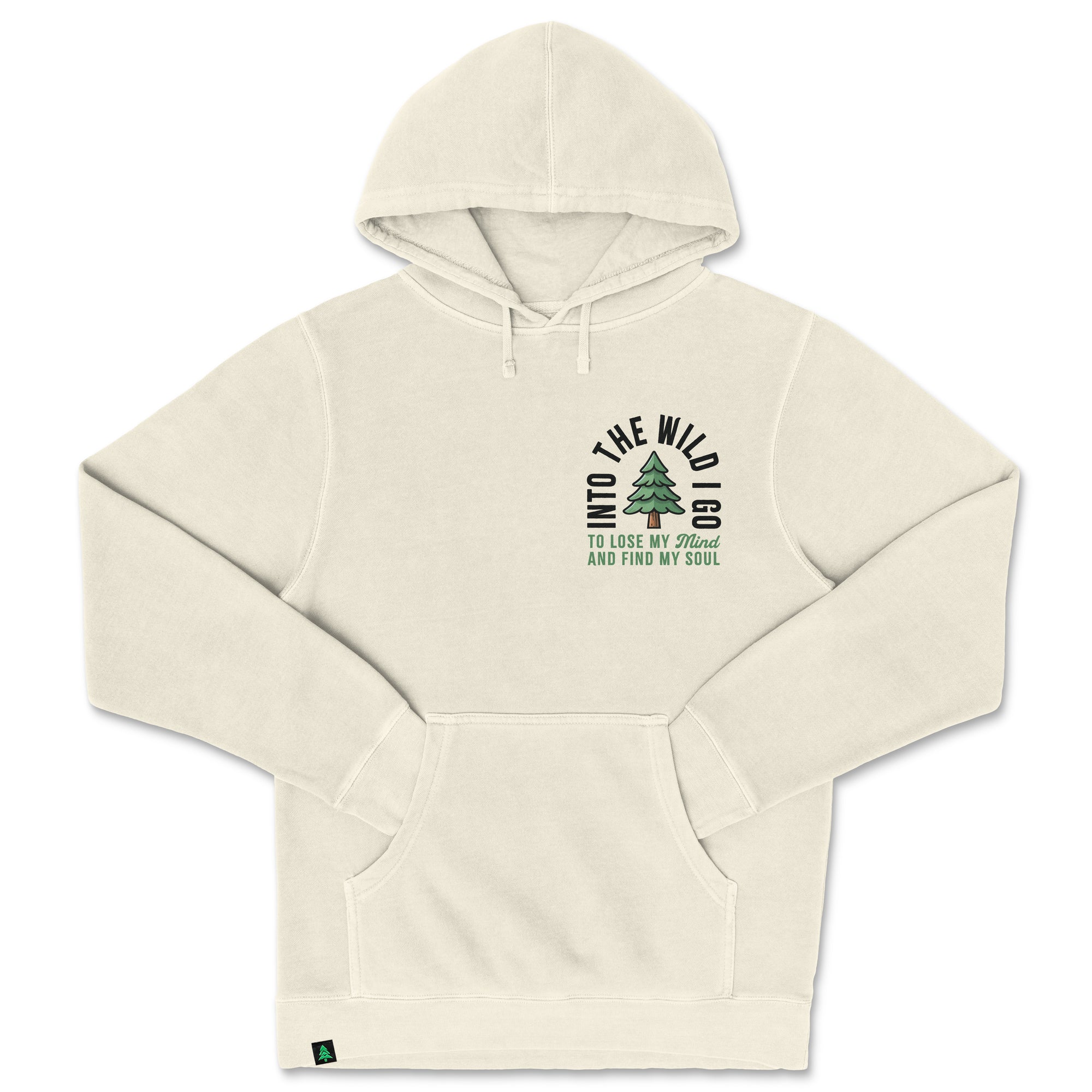 Into The Wild 'Pine' Nature-Dyed Unisex Hoodie