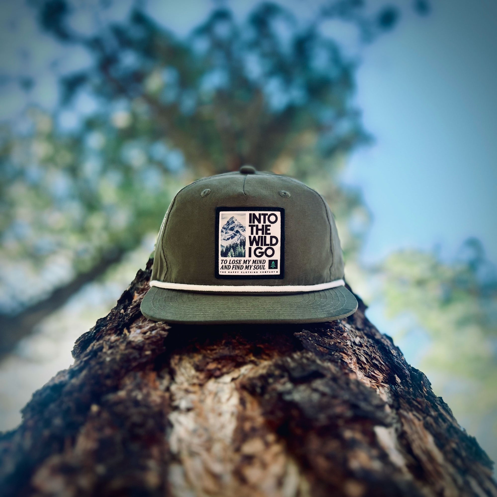 Into The Wild I Go 5 Panel Lightweight Trail Cap with Rope