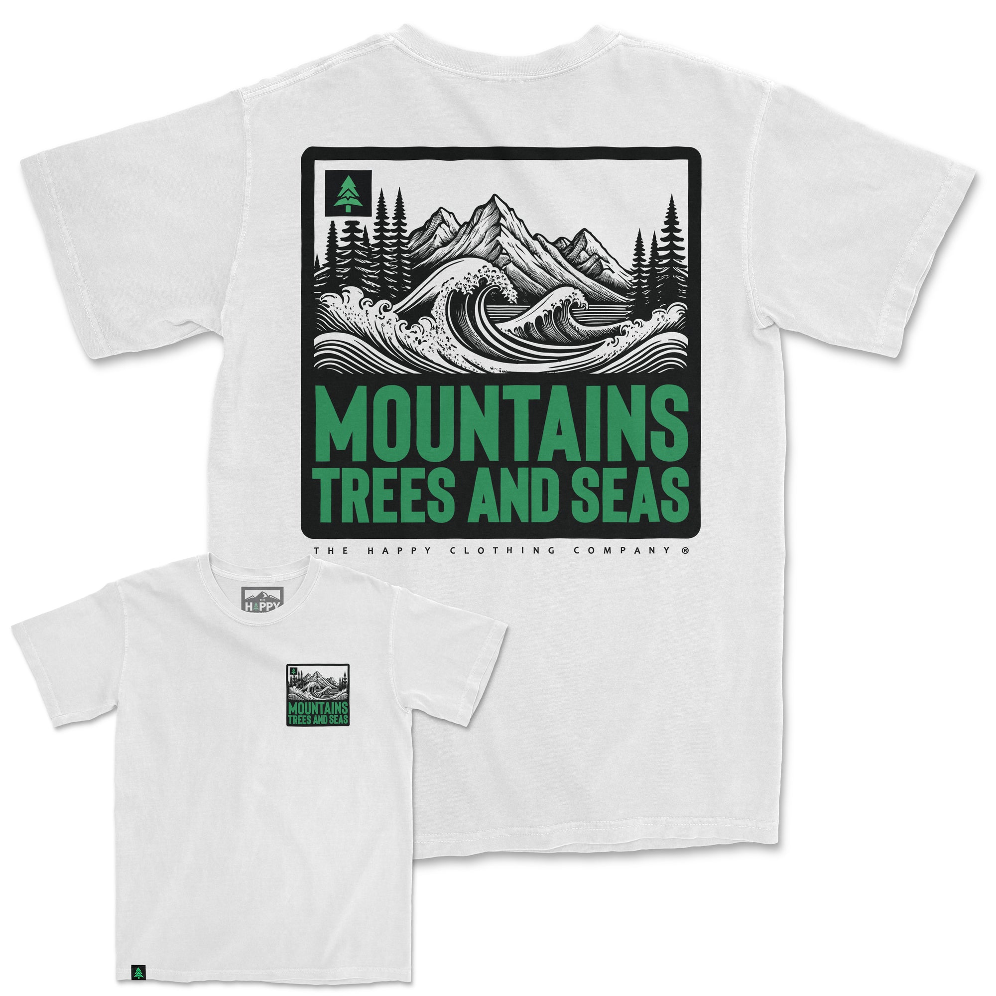 Mountains Trees and Seas Oversized Vintage Tee