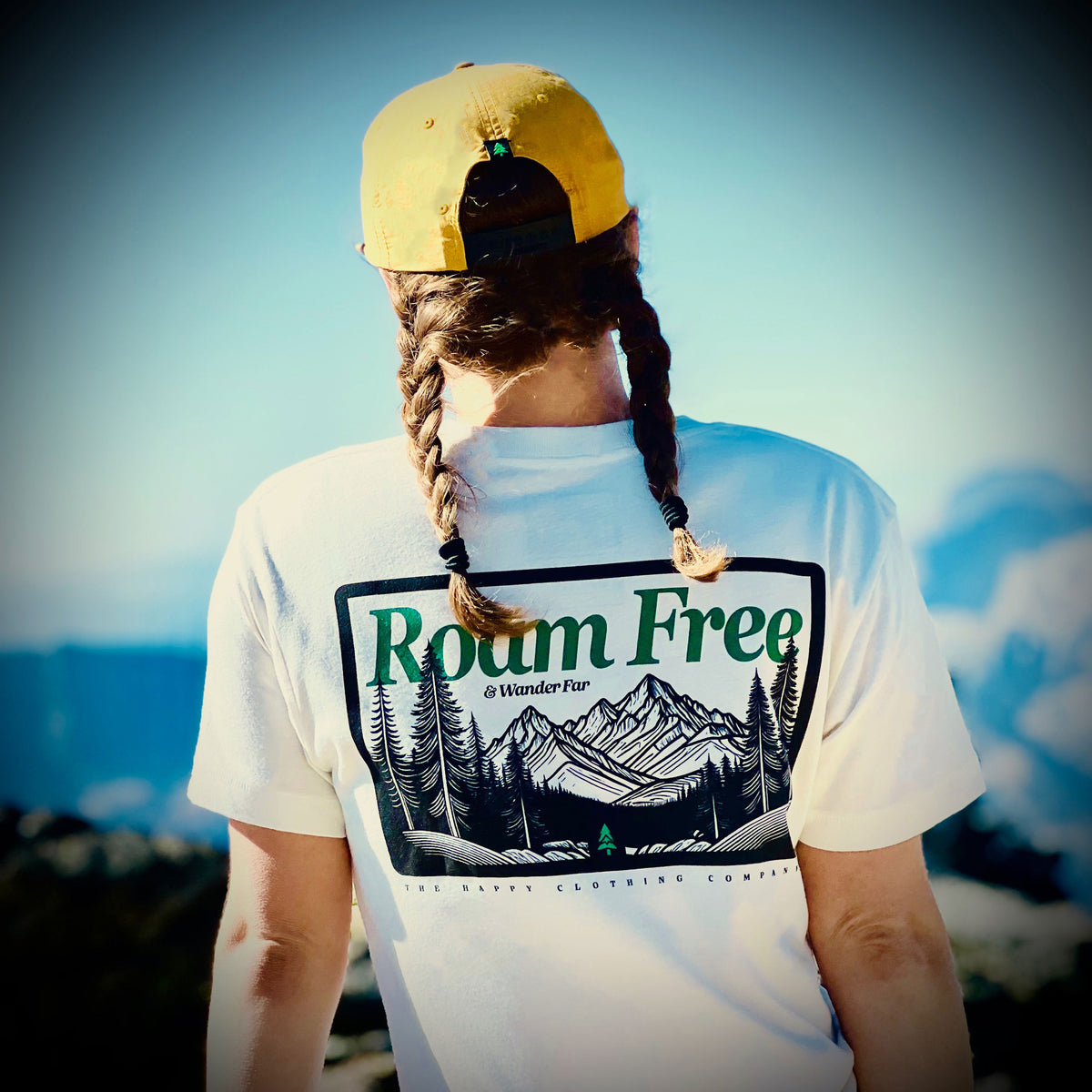 Roam Free &amp; Wander Far Back Print &#39;Explorer Tee&#39; | Lightweight Blend |