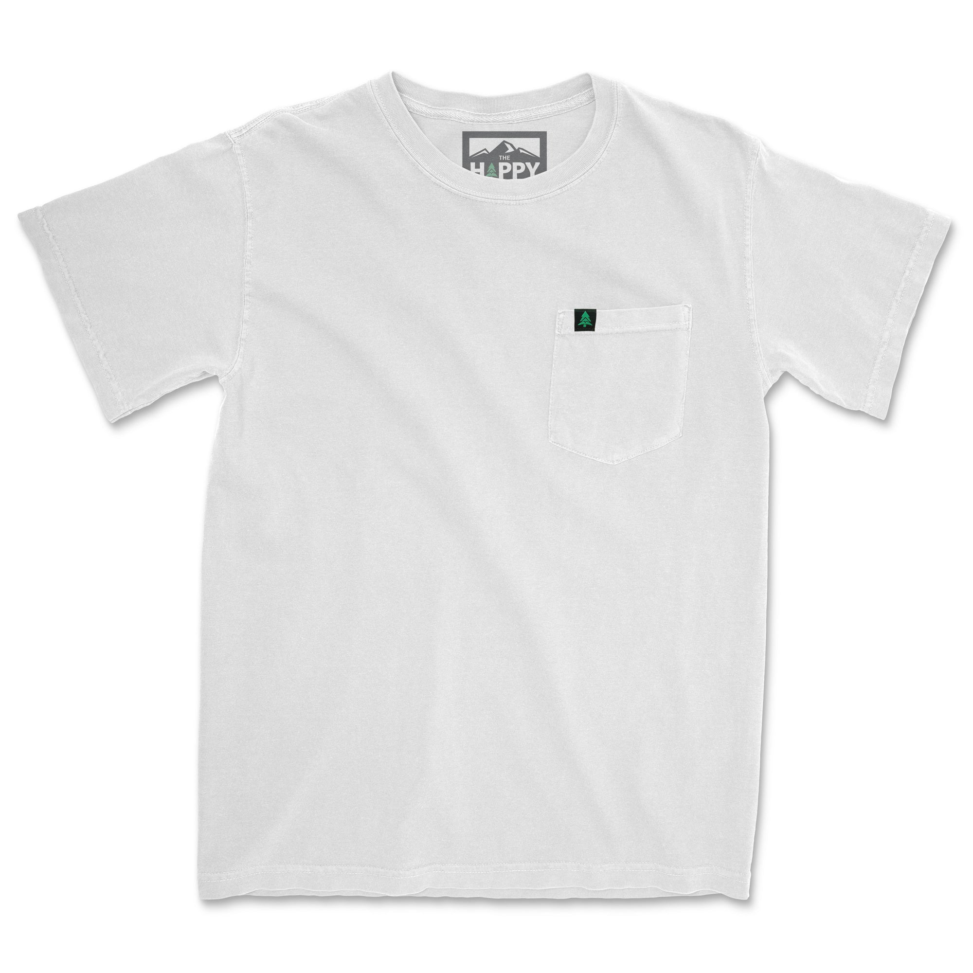 Logo Print Pigment-Dyed Pocket T-Shirt