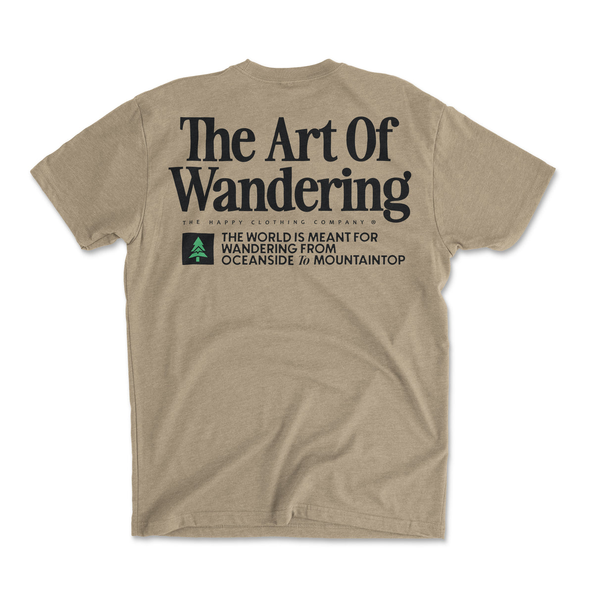 The Art Of Wandering Back Print &#39;Explorer Tee&#39; | Lightweight Blend |