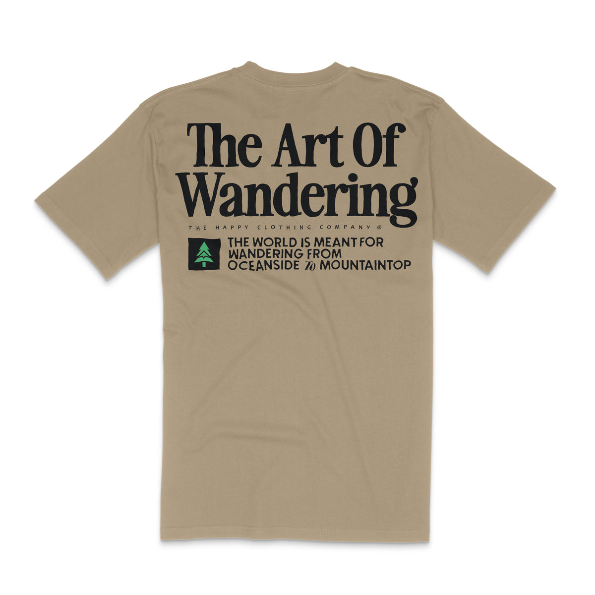 The Art Of Wandering Back Print &#39;Lifestyle Tee&#39; | Premium Heavyweight |