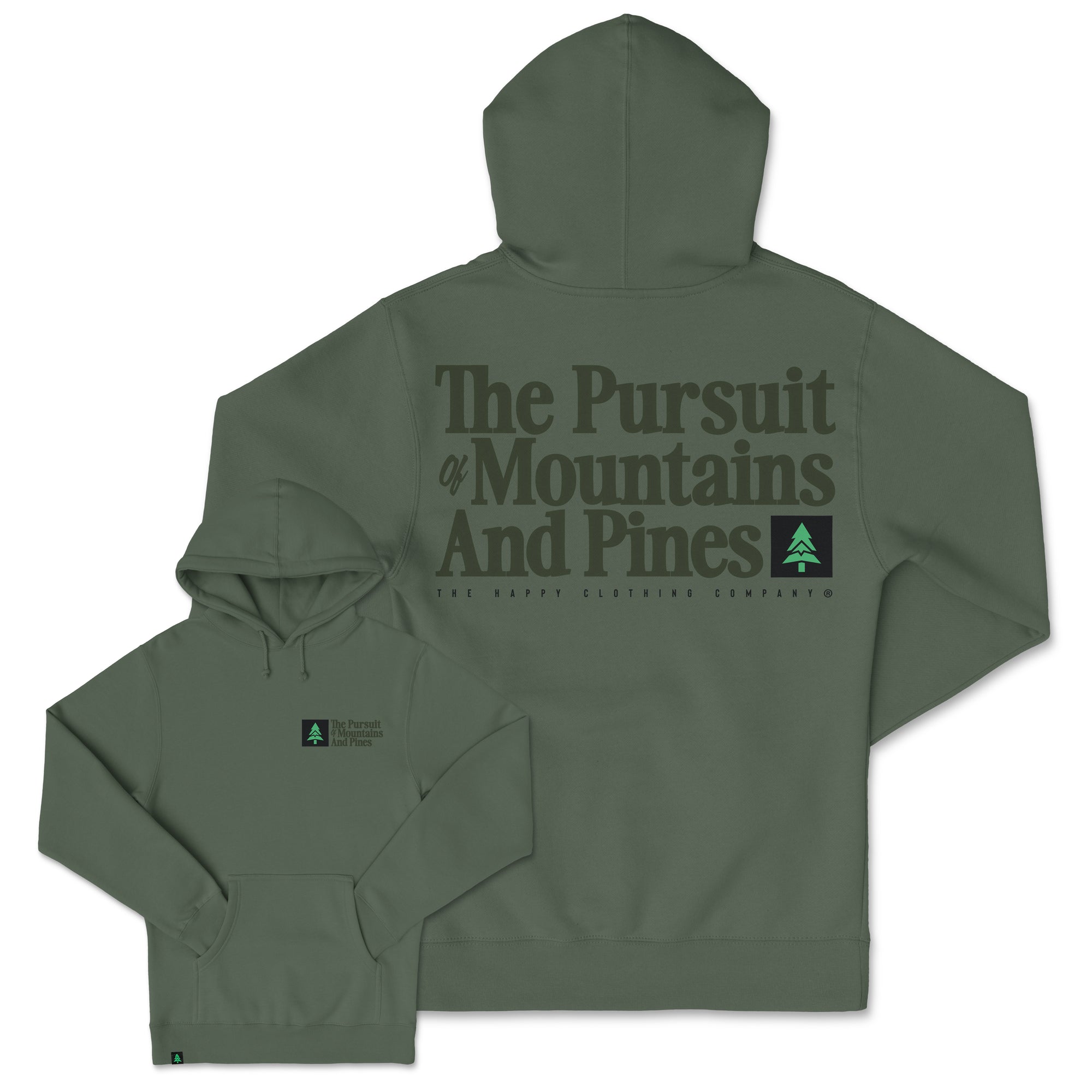 The Pursuit Of Mountains and Pines Heavyweight Hoodie