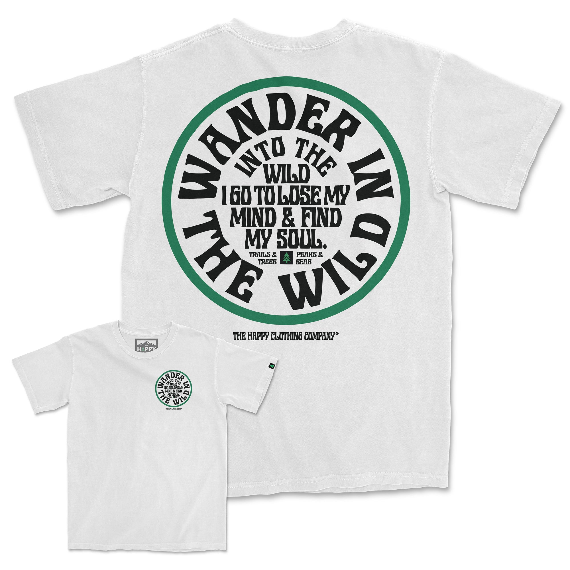 Wander In The Wild Back Print Pigment-Dyed Tee