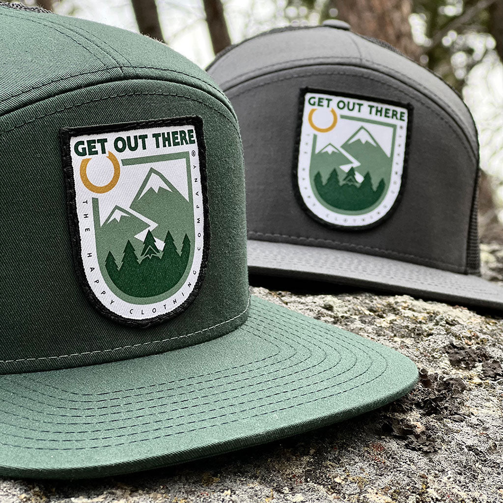 Get Out There Printed Patch 7 Panel Cap